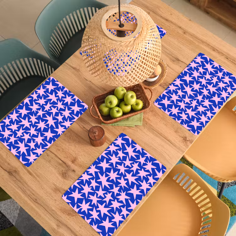 Set de table - Moderne - Étoiles - Bleu — 4