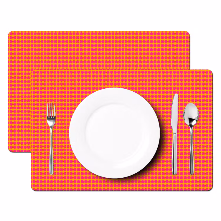 Set de table - Moderne - Points - Orange — 2