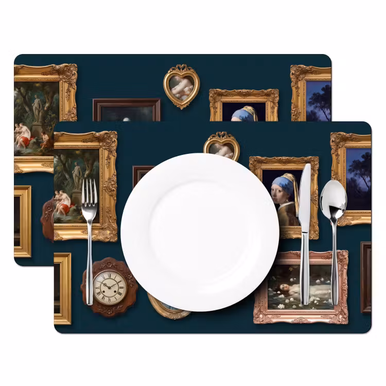 Set de table - Art - Peintures - Décoration - Classique - Vert — 2