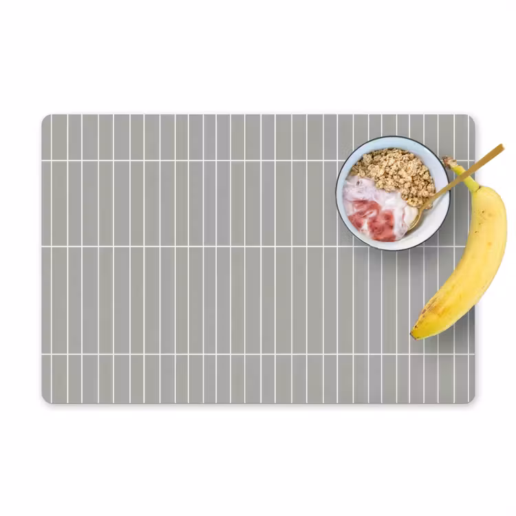 Set de table - Carrelage mural - Vertical - Gris clair — 1