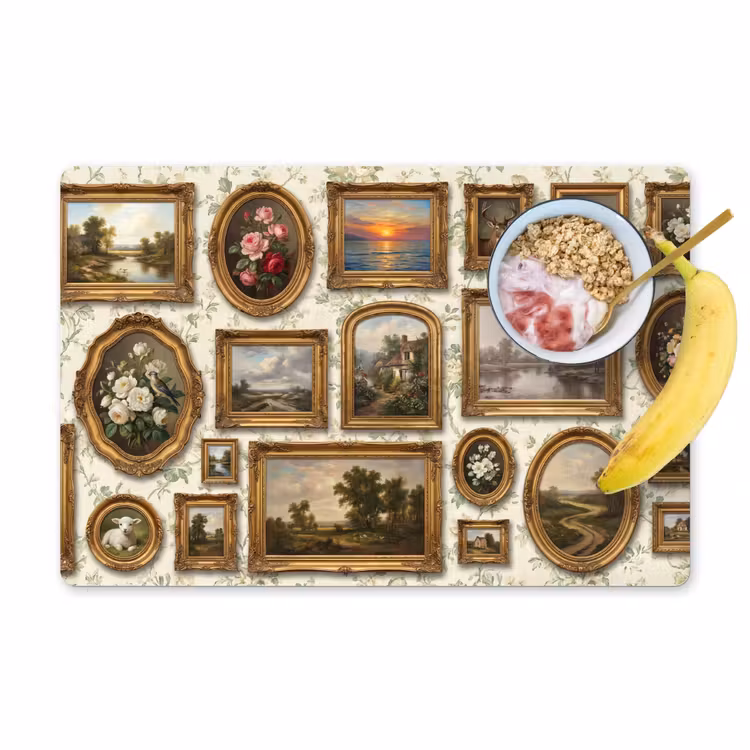 Set de table - Fleurs - Rose - Nature morte - Classique — 1