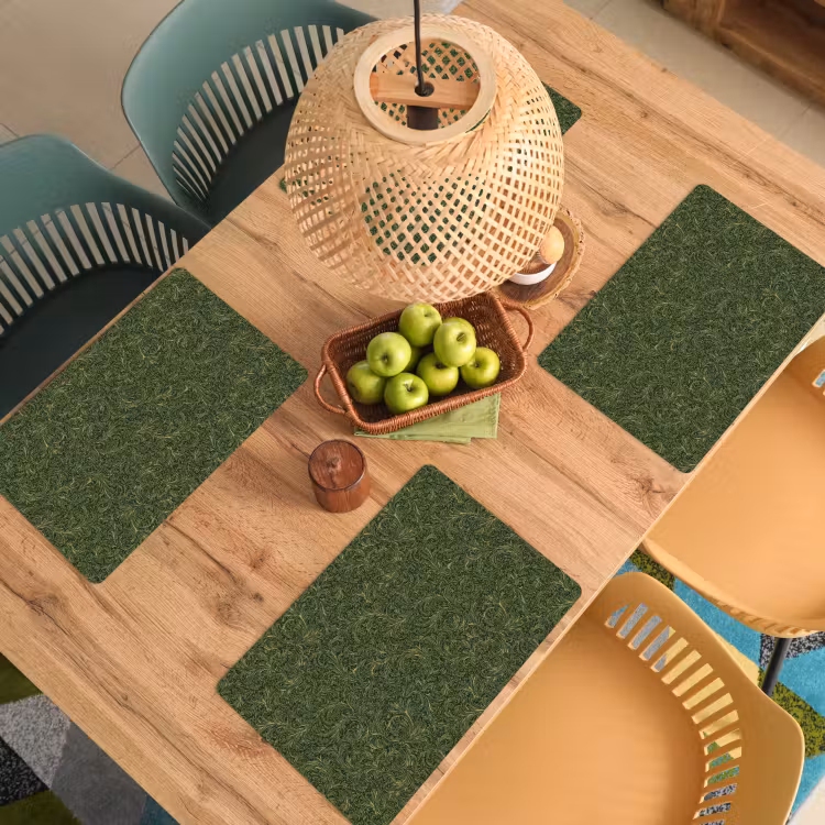 Set de table - Foncé - Vert - Bouclé - Botanique — 4