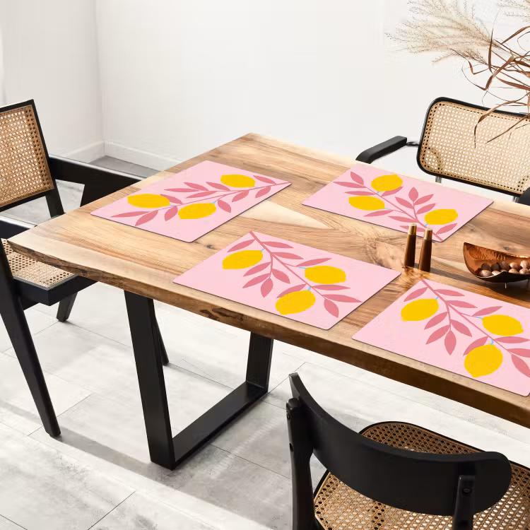 Set de table - Fruit - Branche - Nature - Abstrait - Rose — 3
