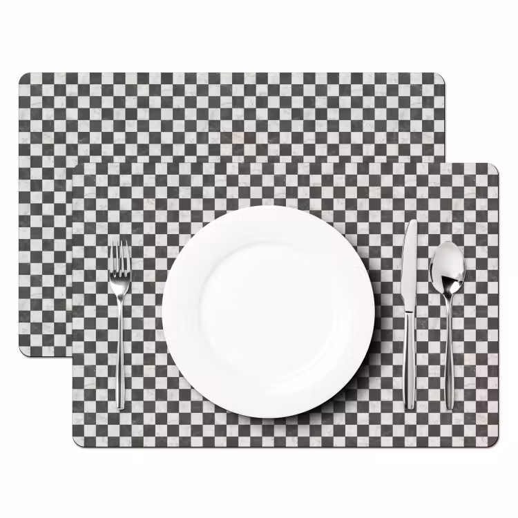Set de table - Marbre - Motif - Gris — 2