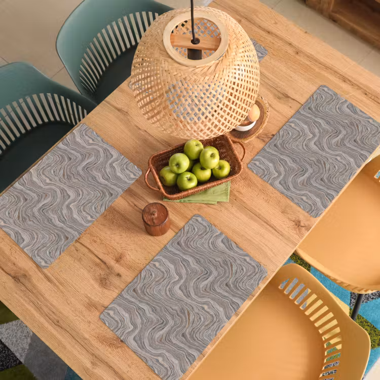 Set de table - Motif - Texture - Gris — 4