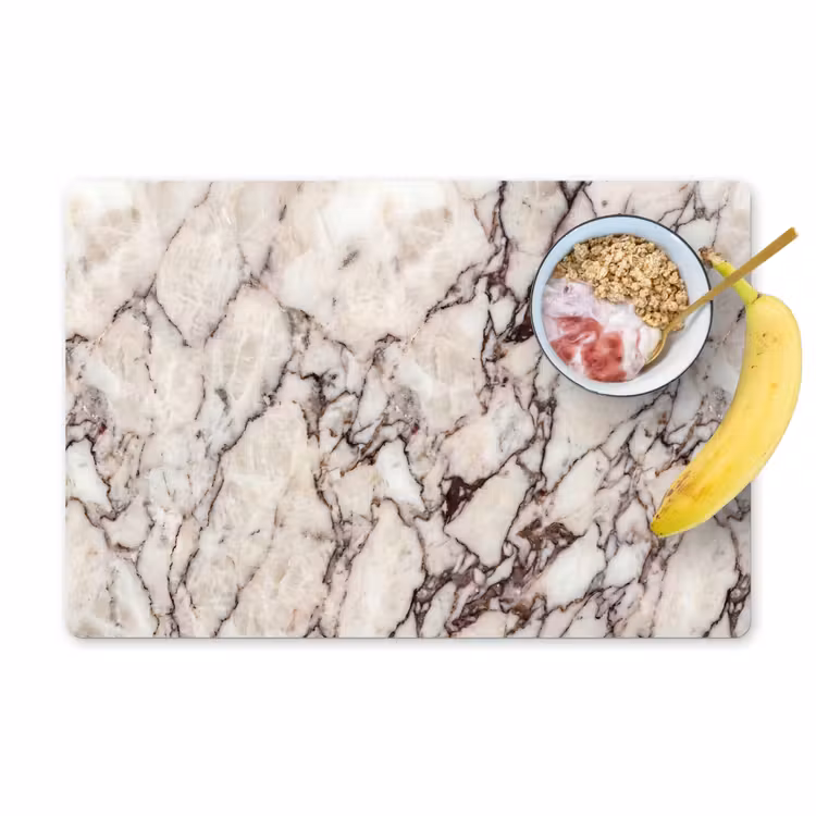 Set de table - Marbre - Texture - Abstrait - Blanc - Marron — 1