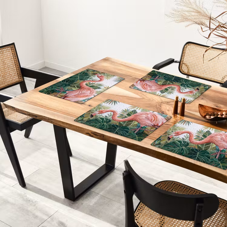 Set de table - Nature - Feuilles - Abstrait - Vert - Oiseau — 3