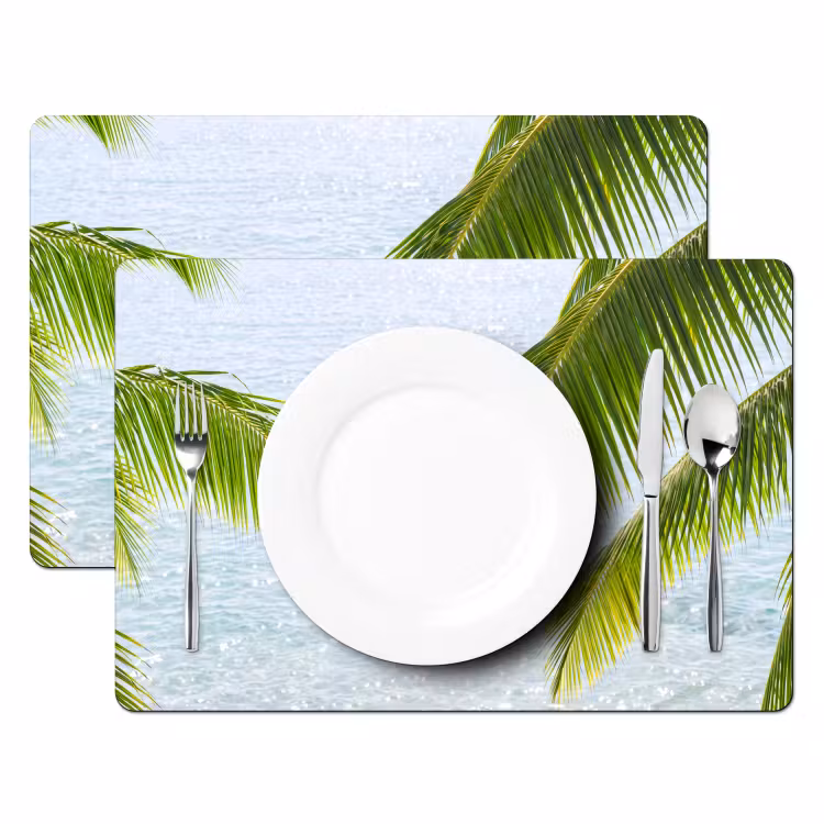 Set de table - Arbre - Feuilles - Eau - Tropical - Vert — 2