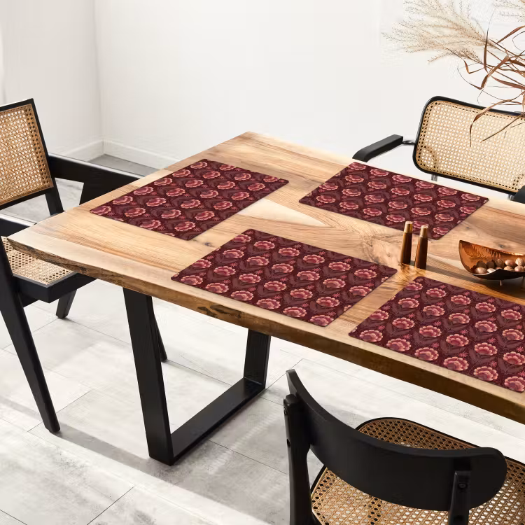 Set de table - Fleurs - Eventail - Violet — 3