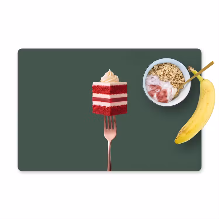 Set de table - Gâteau - Fourchette - Rouge — 1