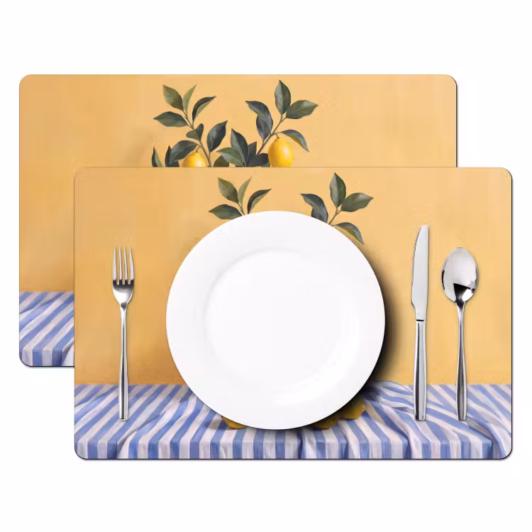Set de table - Citron - Nature morte - Moderne — 2