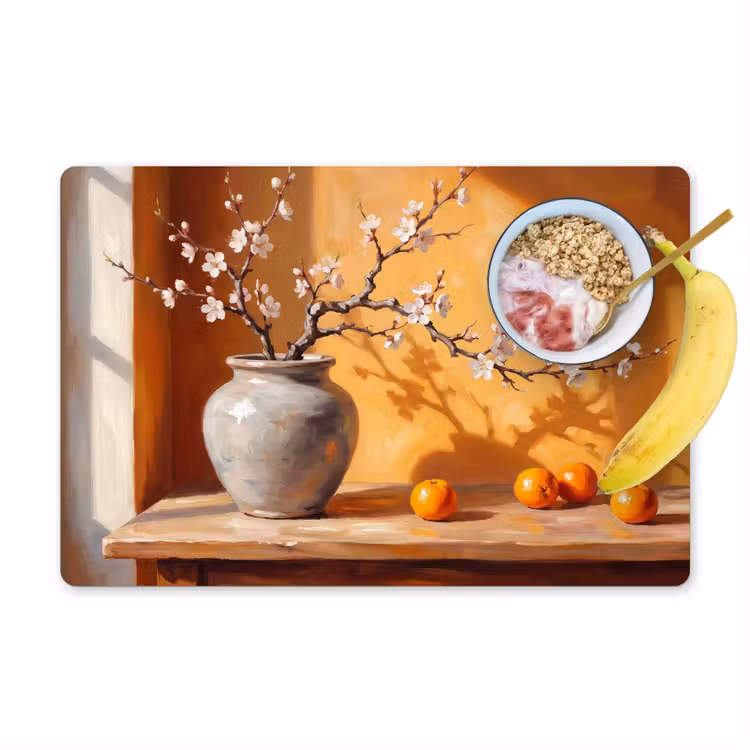 Set de table - Fleurs blanches - Nature morte — 1