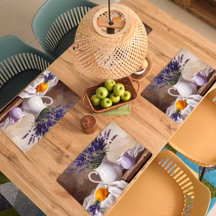 Set de table - Fleurs - Nature morte - Violet — 4