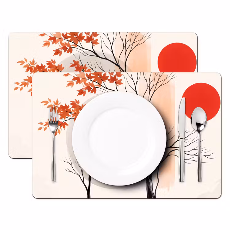 Set de table - Arbre - Rouge - Abstrait — 2