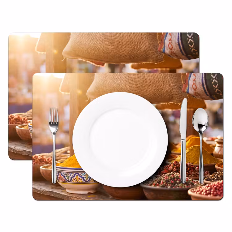 Set de table - Épices - Marché - Coloré — 2