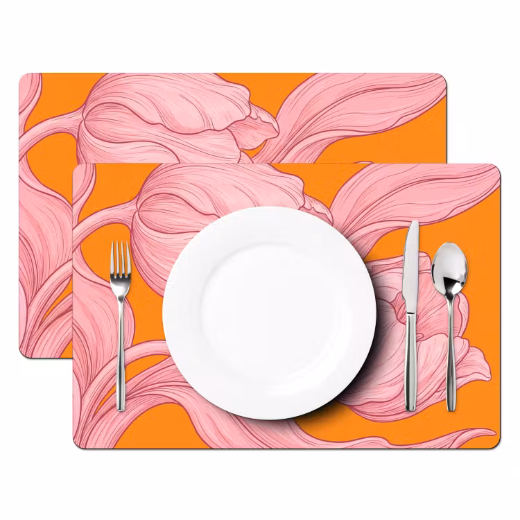 Set de table - Fleurs roses - Moderne — 2