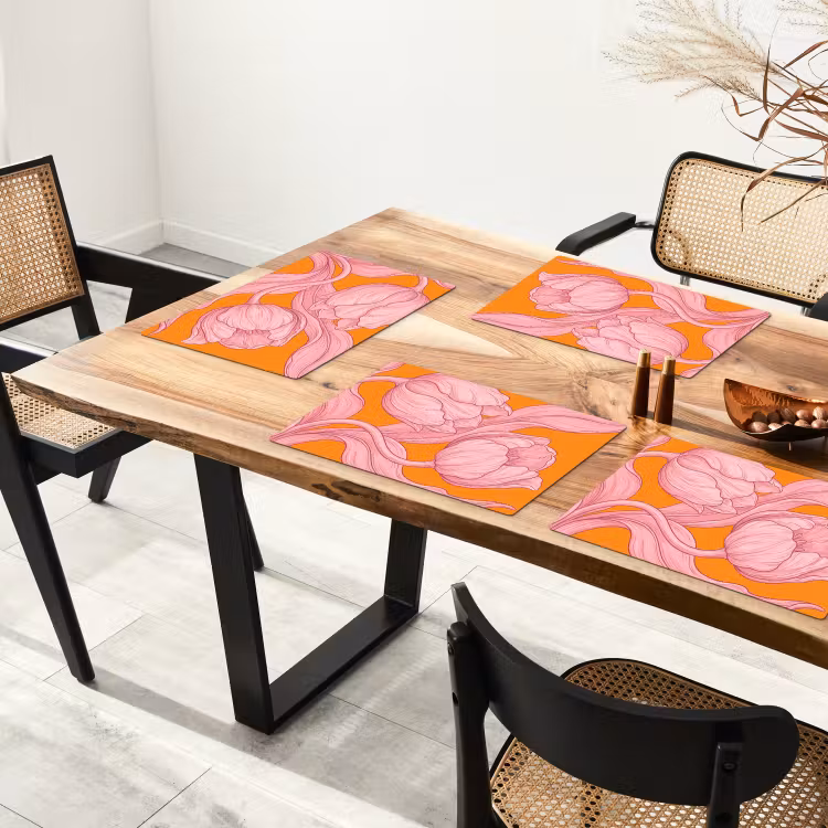 Set de table - Fleurs roses - Moderne — 3