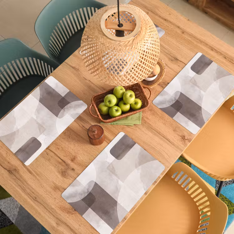 Set de table - Formes abstraites - Beige — 4