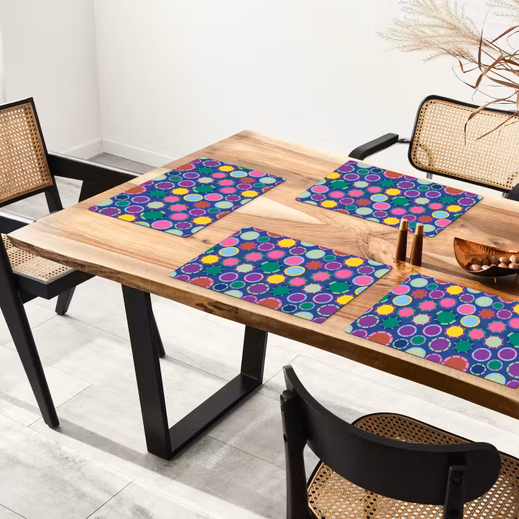 Set de table - Motif - Cercles - Abstrait - Coloré — 3