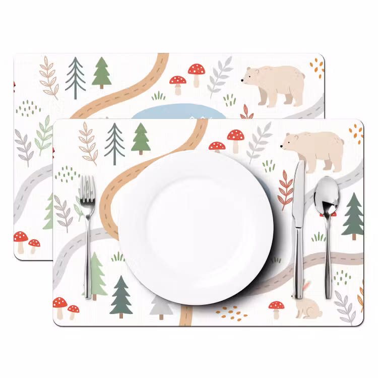 Set de table - Animaux - Forêt - Illustration — 2