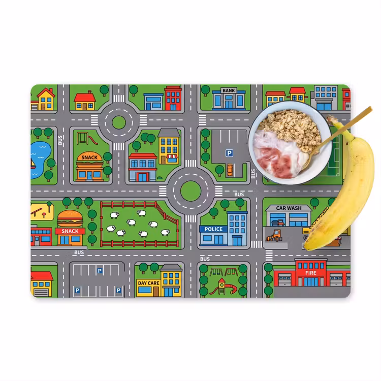 Set de table - Bâtiments - Rues - Enfants — 1