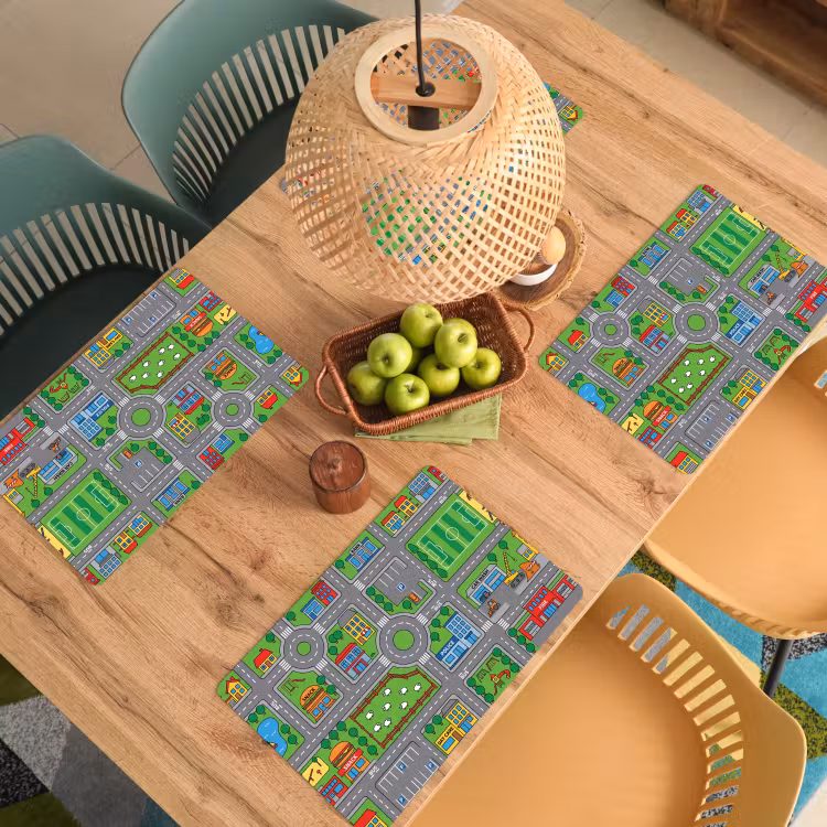 Set de table - Bâtiments - Rues - Enfants — 4
