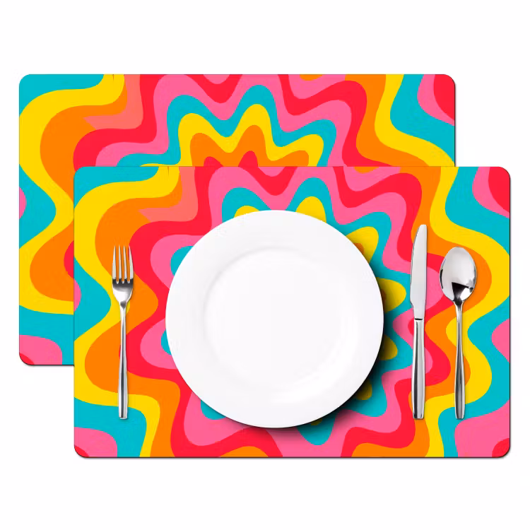 Set de table - Motif - Ondulé - Coloré — 2