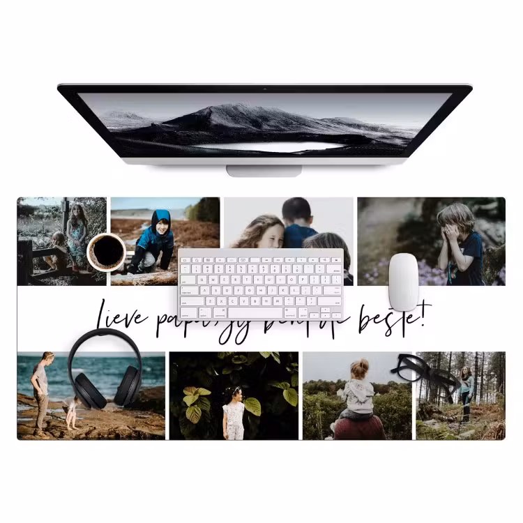 Sous main bureau - Collage avec texte — 2
