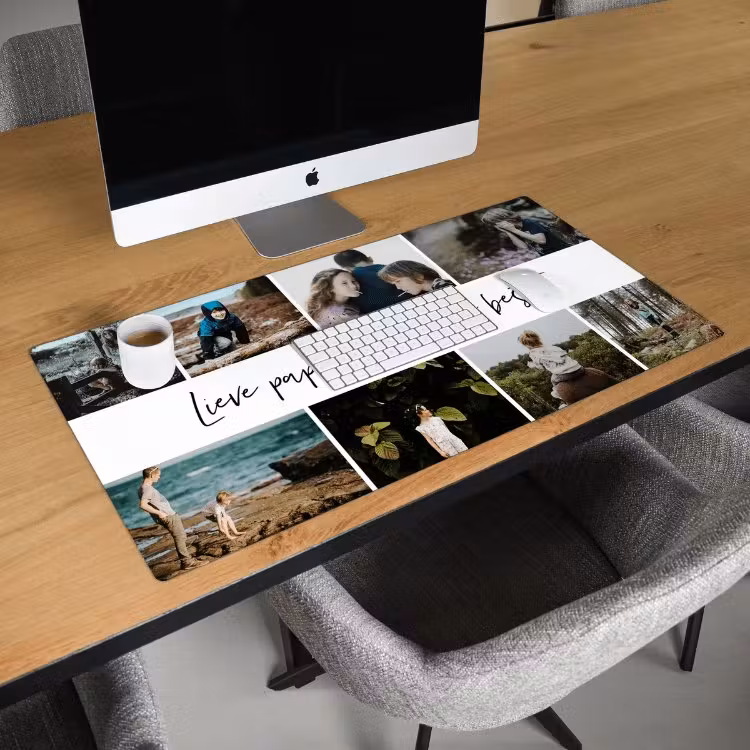 Sous main bureau - Collage avec texte — 3