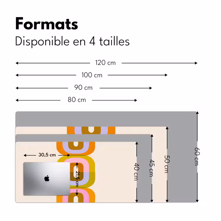 Sous main bureau - Empilage - Formes - Orange — 7