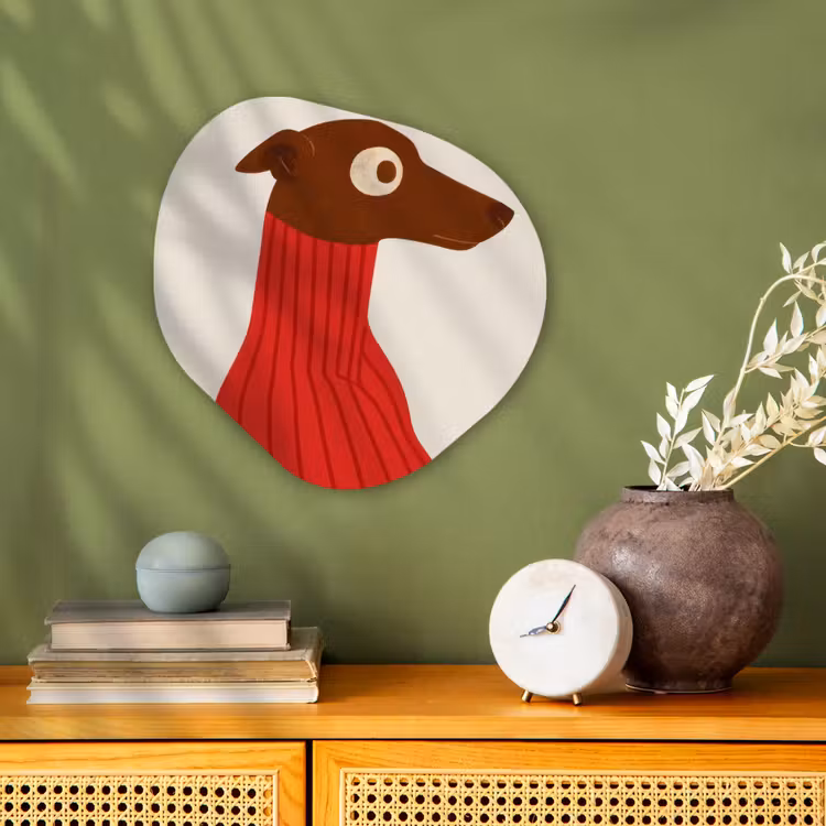 Forme organique - Forex - Silhouette - Chien - Pull - Rouge — 2