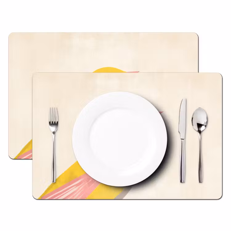 Set de table - Oiseau - Minimaliste - Jaune — 2