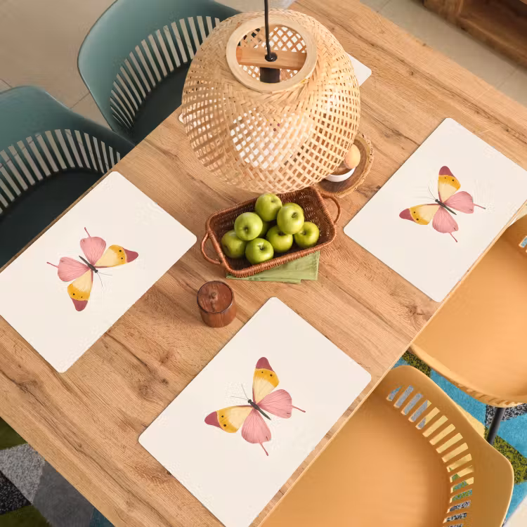 Set de table - Papillon - Illustration - Rose — 4