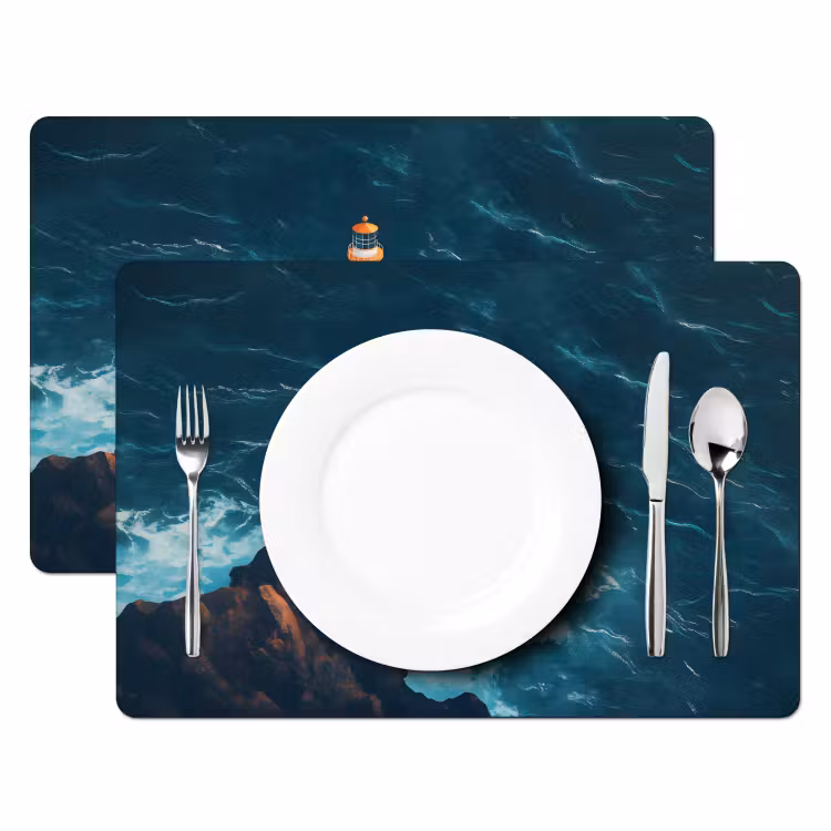Set de table - Phare - Rocher - Mer - Vagues — 2