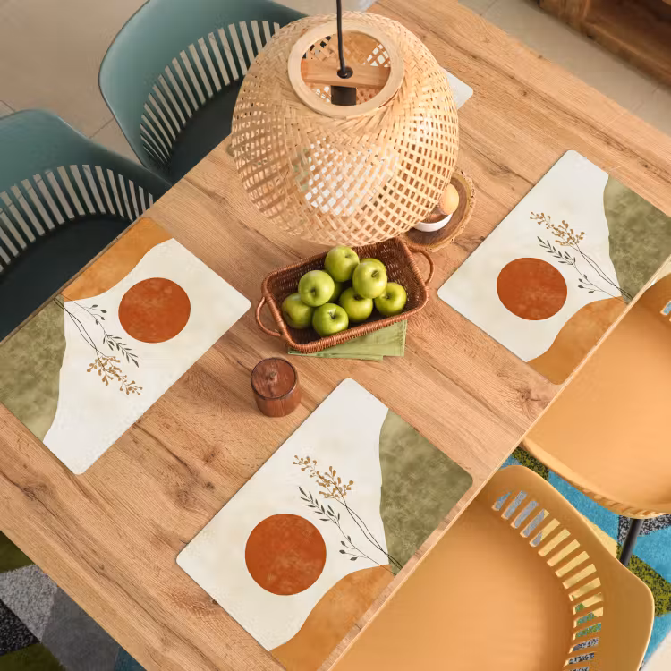 Set de table - Soleil - Abstrait - Branches - Orange — 4