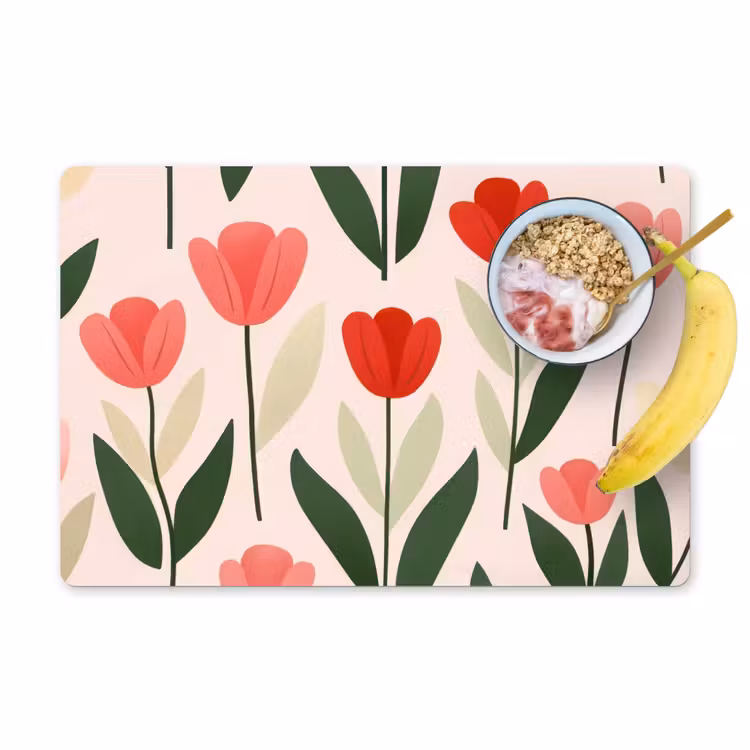 Set de table - Tulipes - Moderne - Rose — 1
