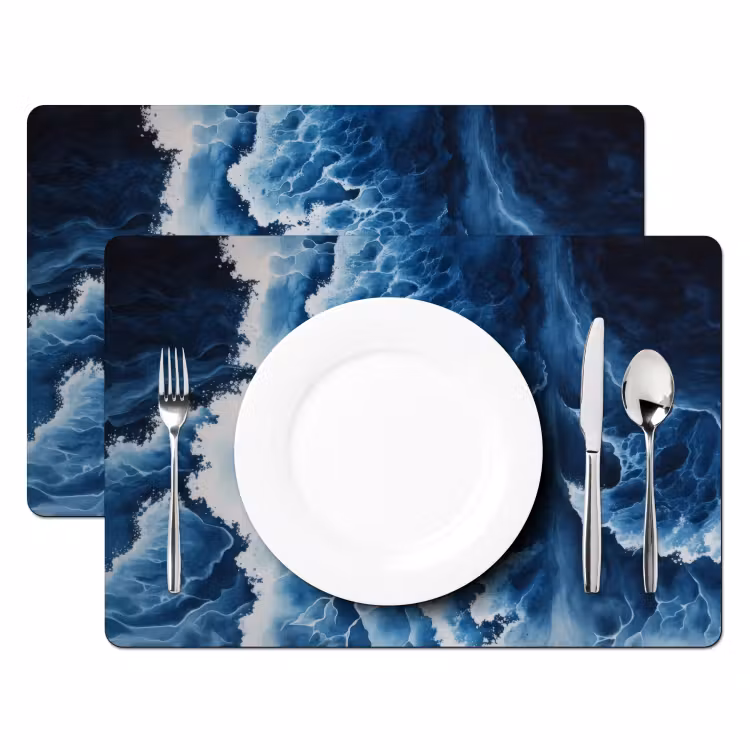 Set de table - Vagues - Bleu - Mousse — 2