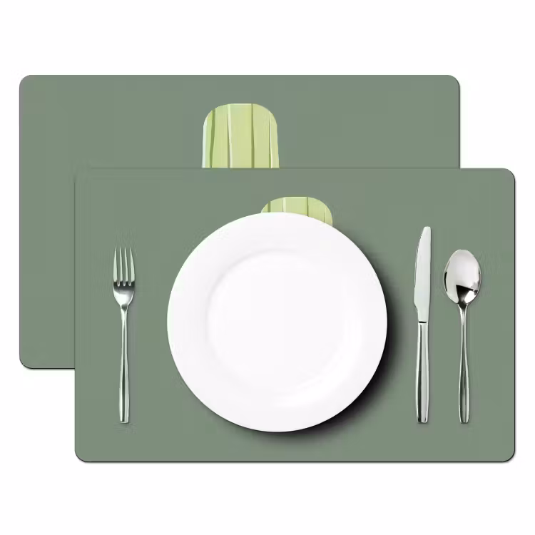 Set de table - Vert - Glace à l'eau - Bâton - Illustration — 2