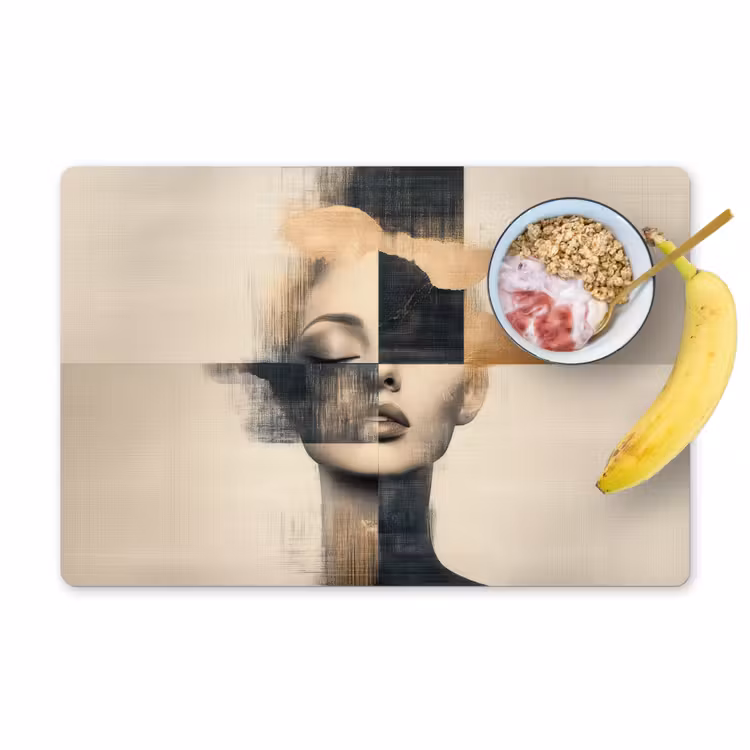 Set de table - Or - Femme - Rectangles — 1