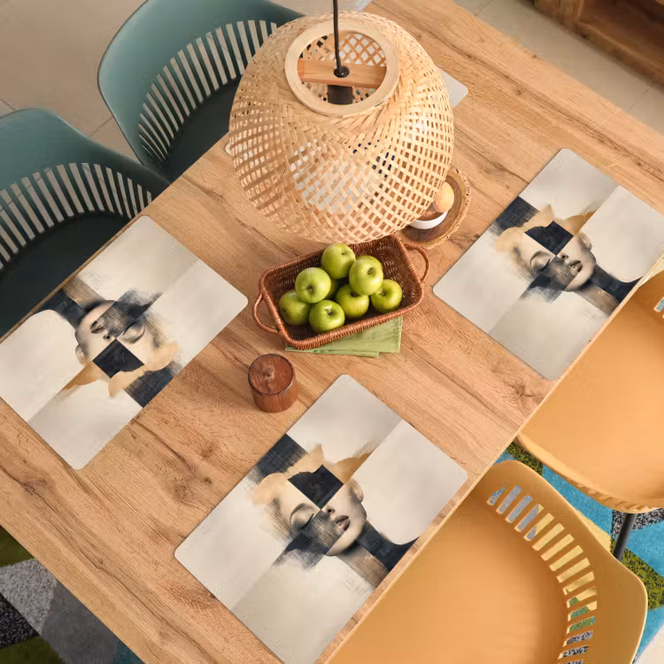 Set de table - Or - Femme - Rectangles — 4