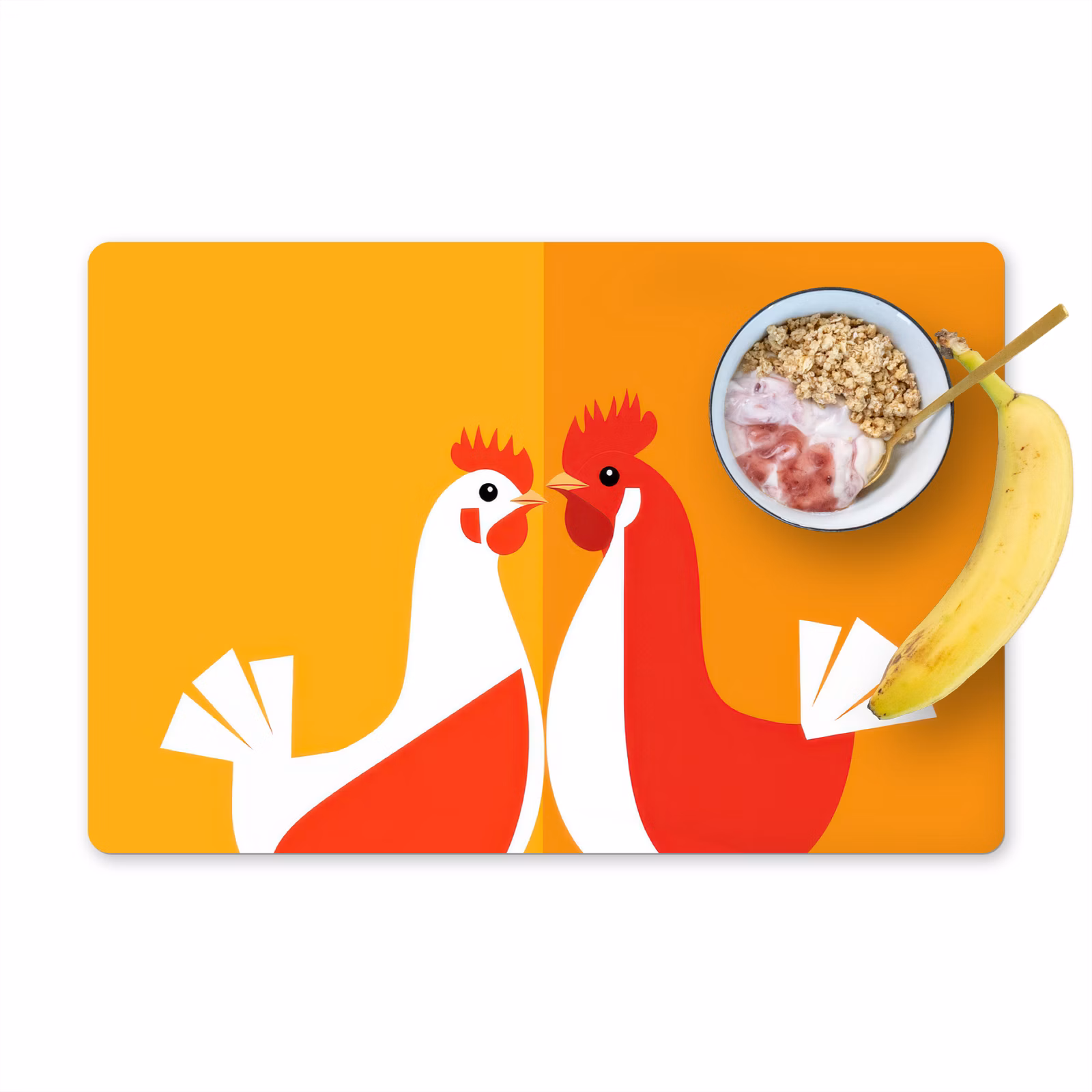 Set de table - Poulets - Orange - Plaines — 1