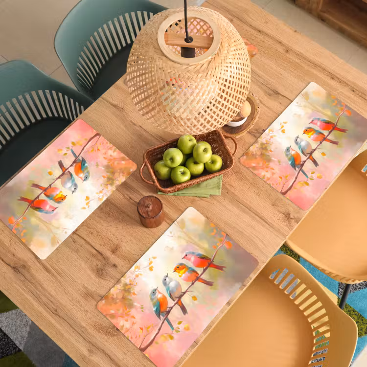 Set de table - Oiseaux - Coloré - Branche — 4