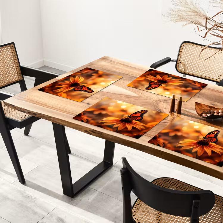 Set de table - Papillon - Fleurs - Orange — 3