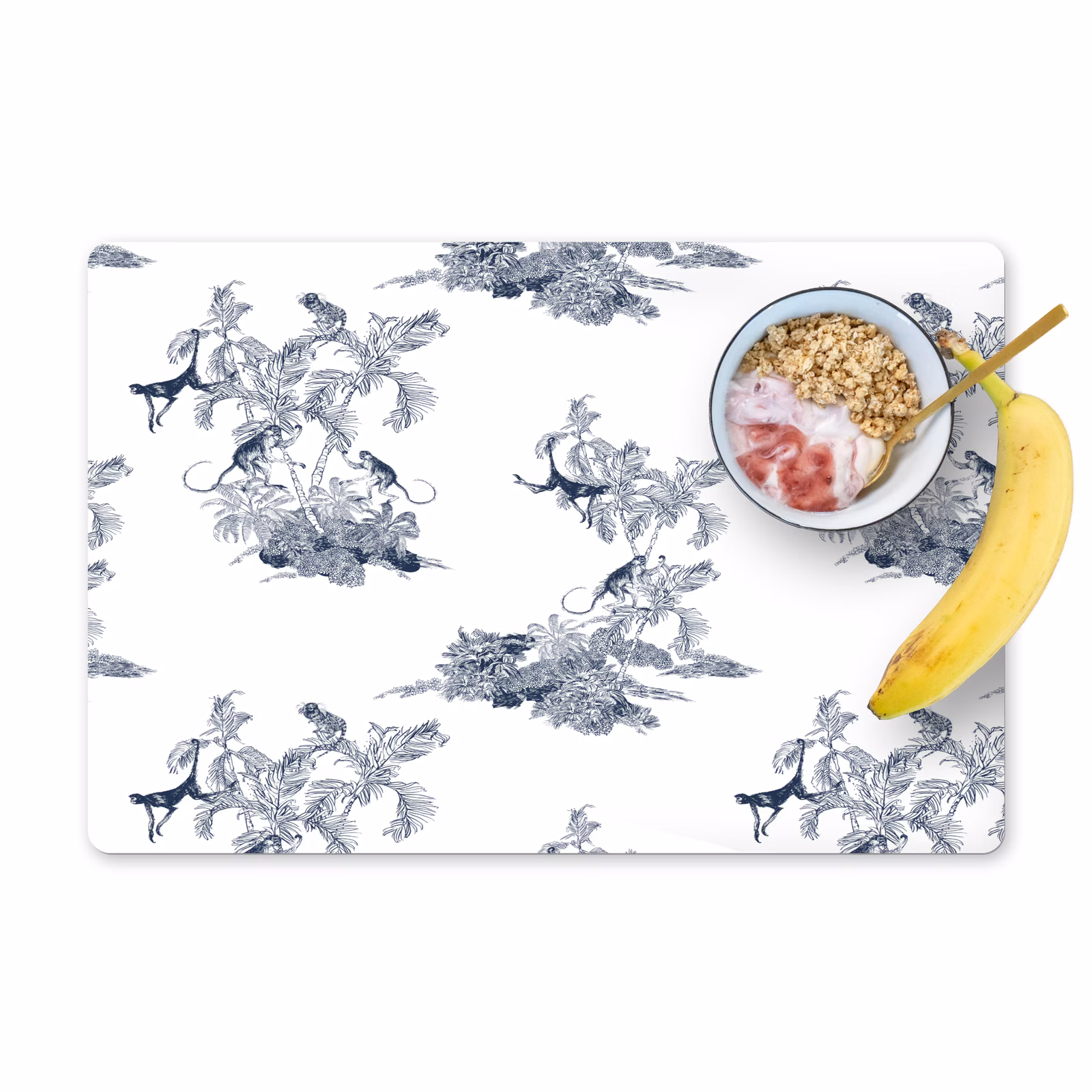 Set de table - Singe - Palmier - Bleu — 1