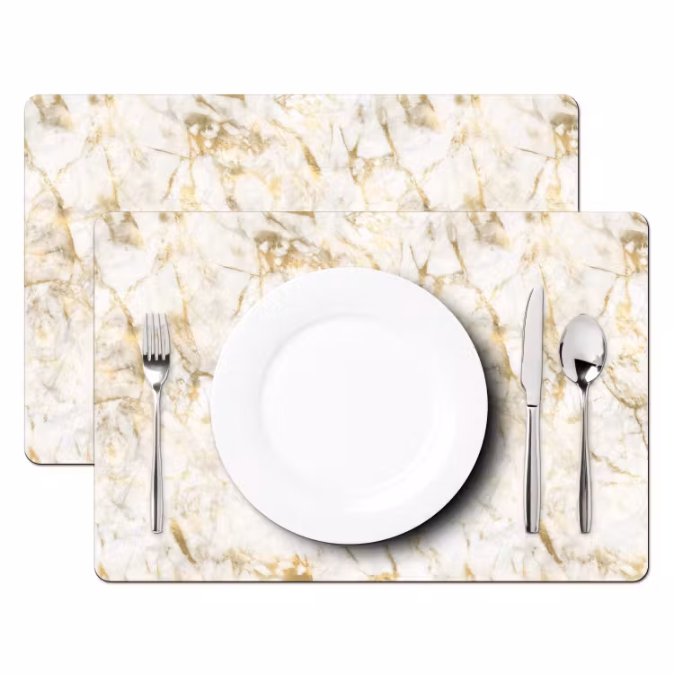 Set de table - Or - Léger - Grain - Marbre — 2