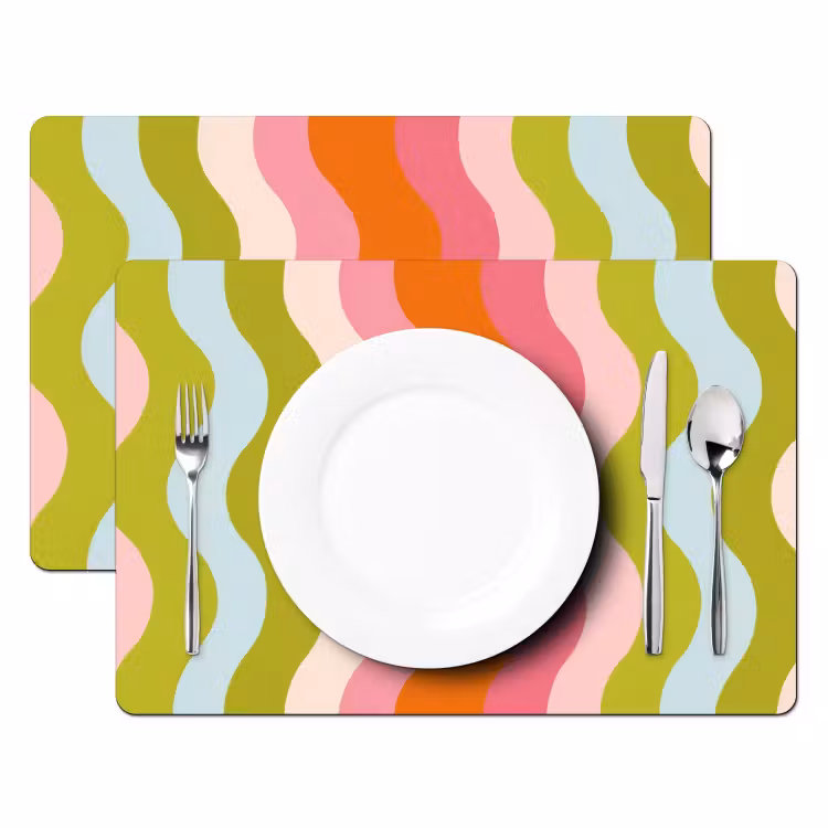 Set de table - Orbites - Vagues - Colorées - Verticales — 2