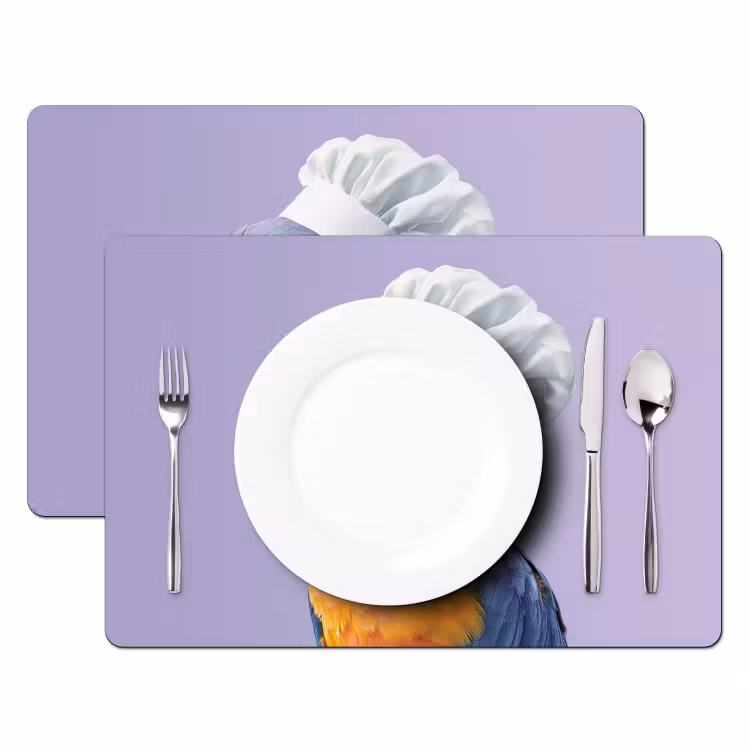 Set de table - Perroquet - Toque - Violet - Mignon — 2
