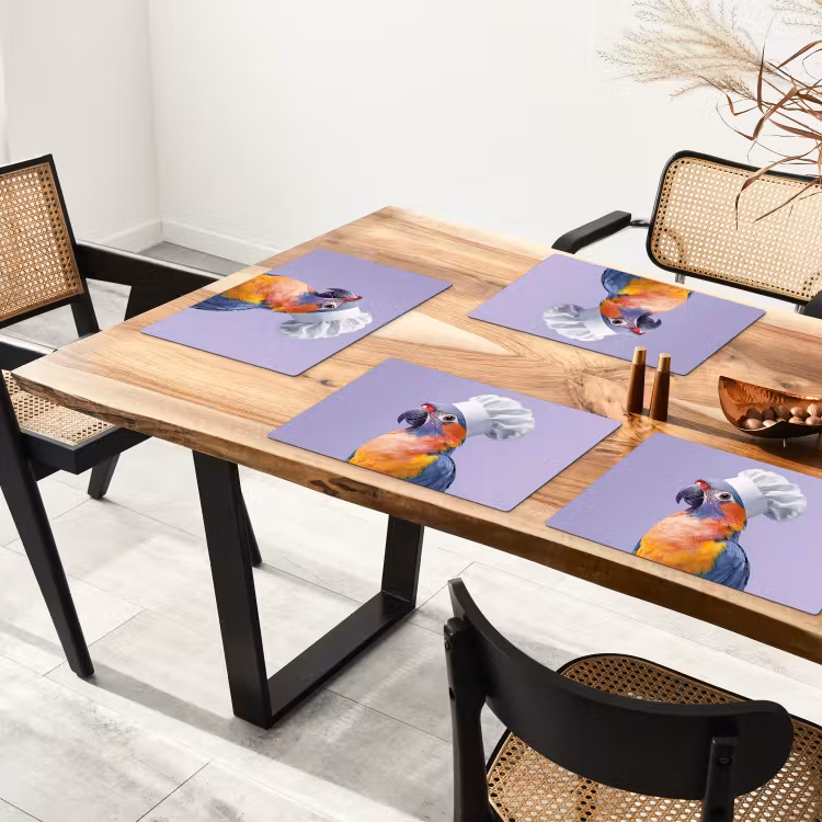 Set de table - Perroquet - Toque - Violet - Mignon — 3
