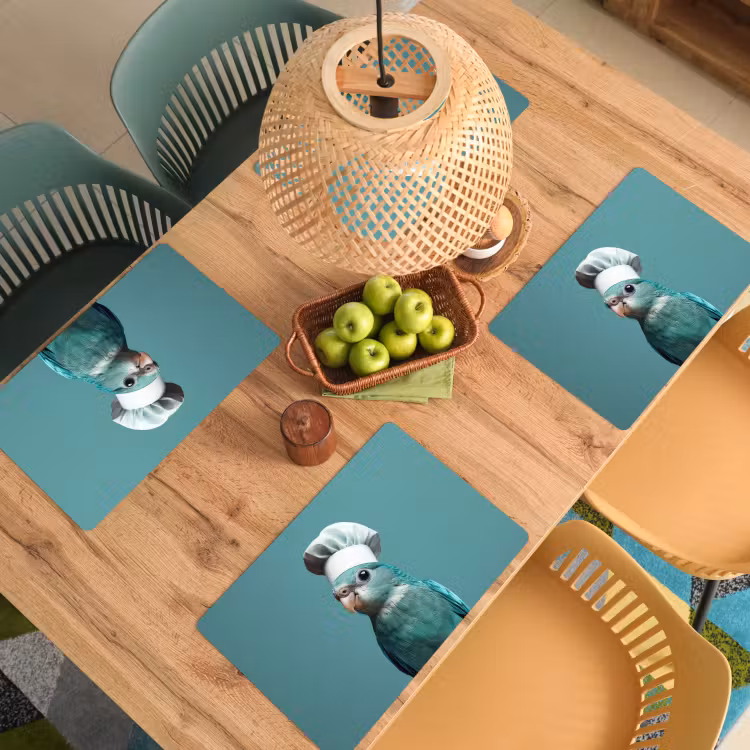 Set de table - Perruche - Oiseau - Toque - Mignon — 4