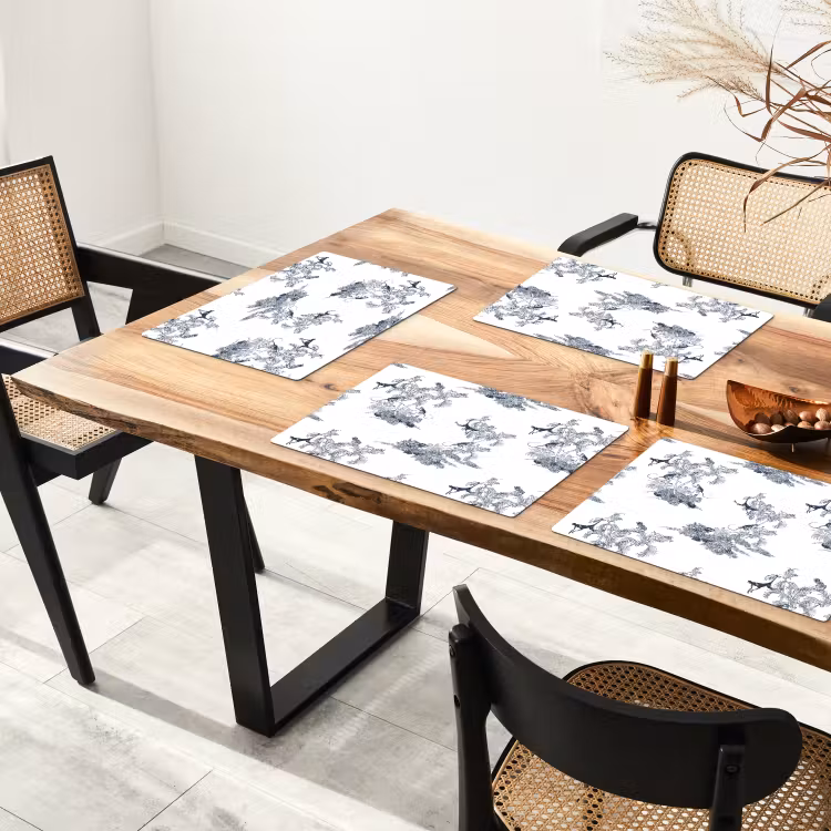 Set de table - Singe - Palmier - Bleu — 3